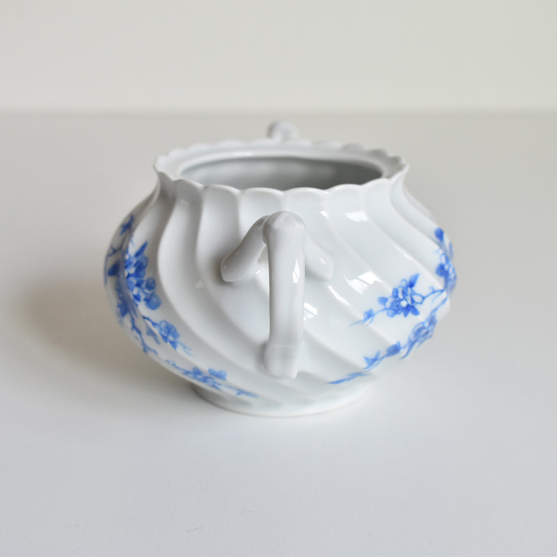 Vintage Sugar Bowl Limoges Haviland Cerisier Bleu