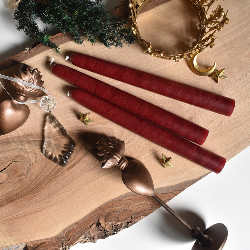 シエルジュコニック　（テーパーキャンドル）　20cm Bordeaux（ボルドー）