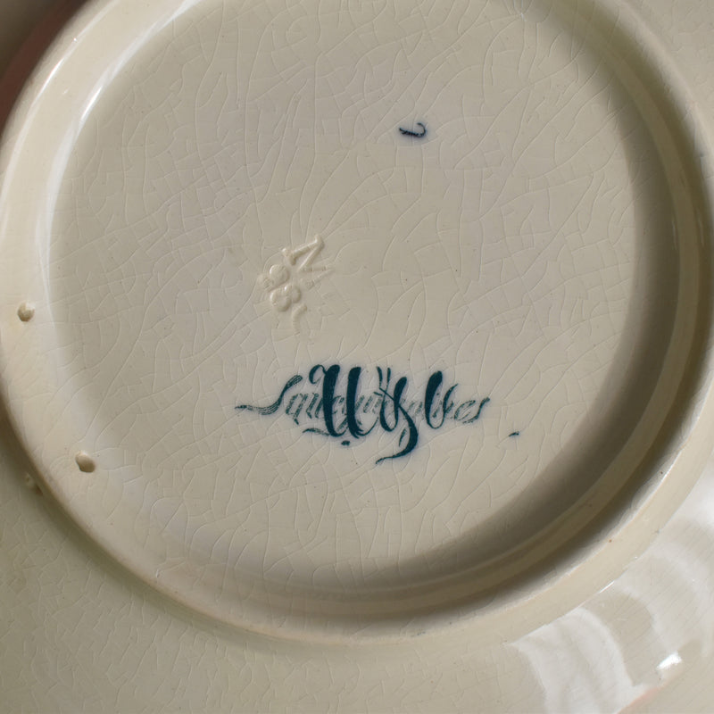 Antique Decorative Plate U&C Sarreguemines Pêcher