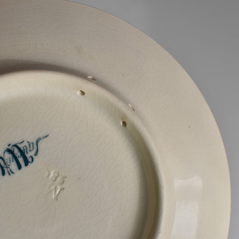 Antique Decorative Plate U&C Sarreguemines Pêcher