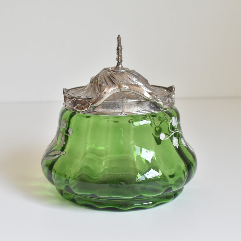 Antique Biscuit Jar, Muguet
