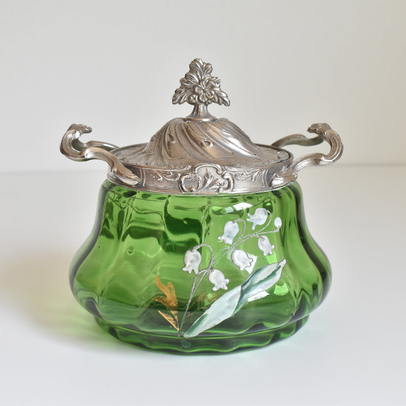 Antique Biscuit Jar, Muguet
