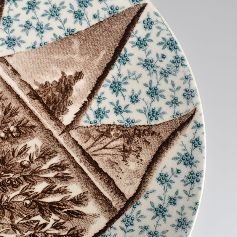 Antique Decorative Plate U&C Sarreguemines Pêcher