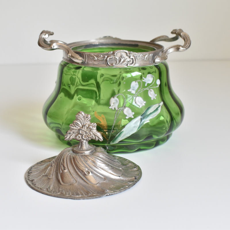 Antique Biscuit Jar, Muguet