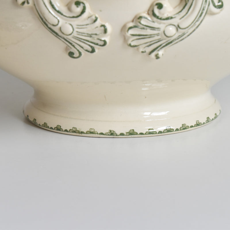 Antique soup tureen, U&C Sarreguemines, Géranium