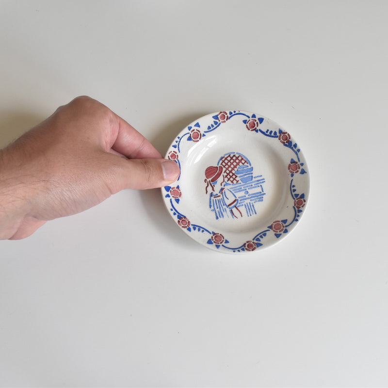 Vintage Play Dish HBCM Creilmontreaux Le petit Chaperon Rouge (Little Red Riding Hood) Deep Plate A