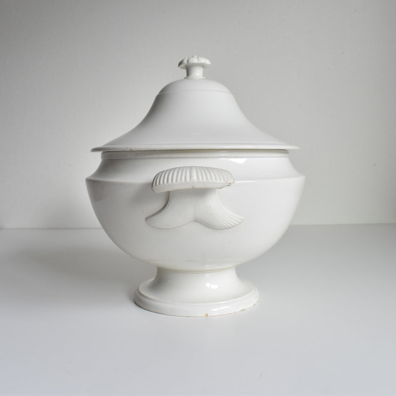 Antique Soup Tureen - LM&Cie Creil Montereau Blanc
