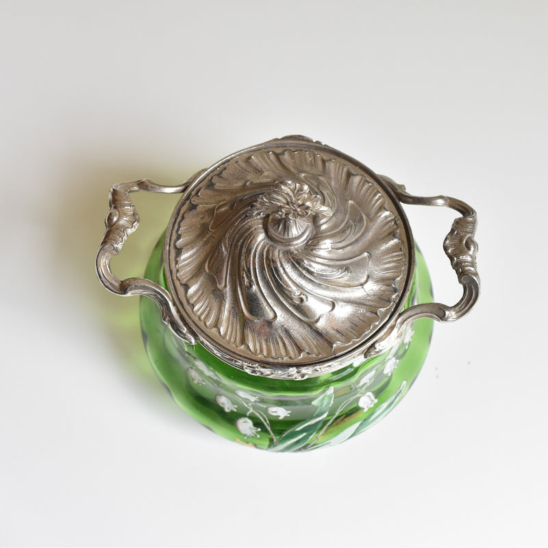 Antique Biscuit Jar, Muguet