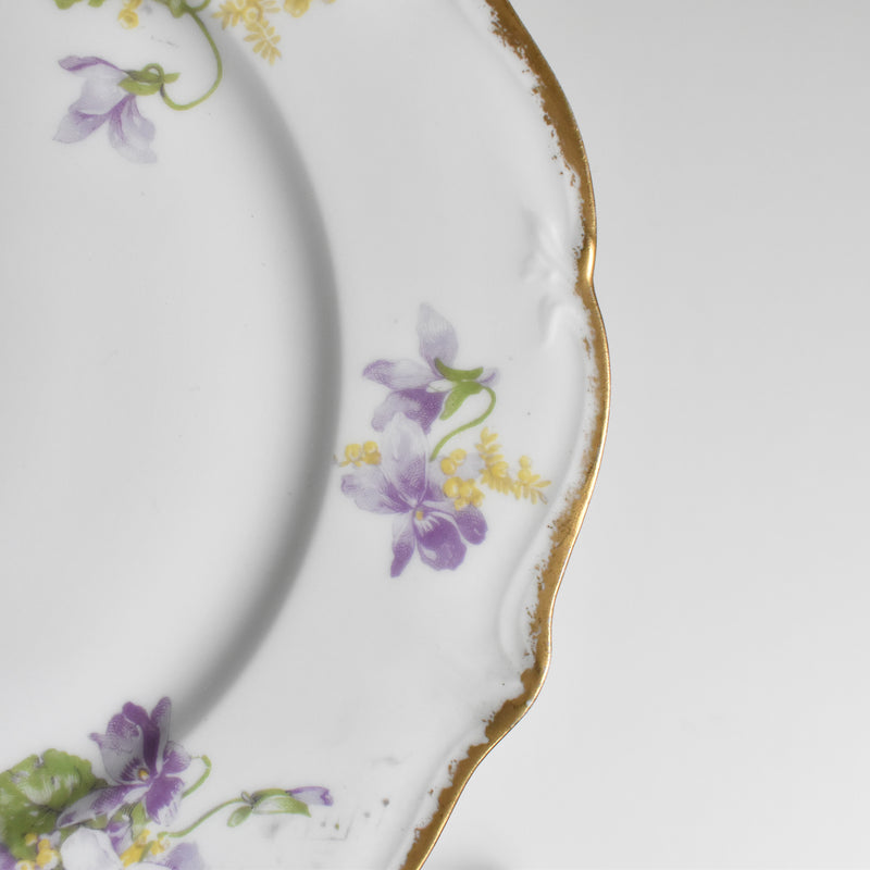 Antique plate Limoges Charles Ahrenfeldt Emile Bourgeois B