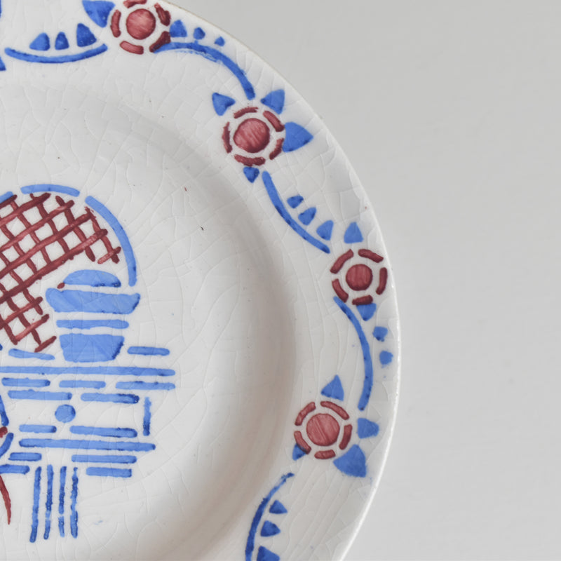 Vintage Play Dishware: HBCM Creil-Montereau "Le petit Chaperon Rouge" (Little Red Riding Hood) Deep Plate B