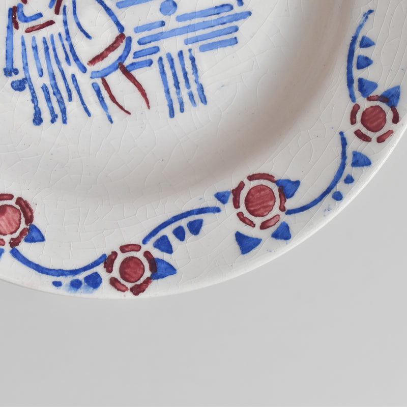 Vintage Play Dishware: HBCM Creil-Montereau "Le petit Chaperon Rouge" (Little Red Riding Hood) Deep Plate B