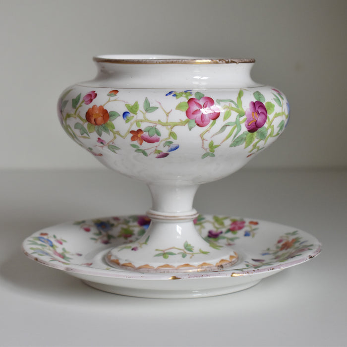 アンティークボンボニーエルとプレート Chinoiserie