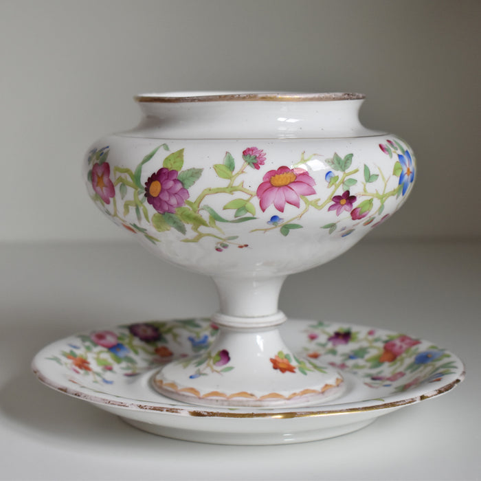 アンティークボンボニーエルとプレート Chinoiserie