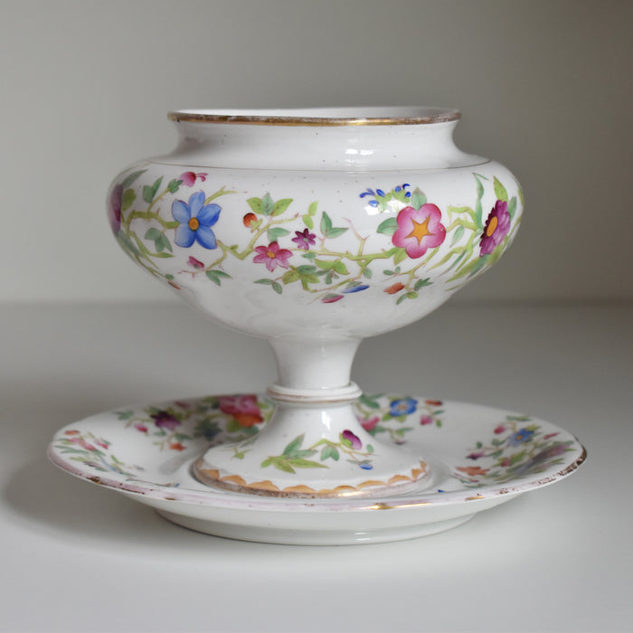 アンティークボンボニーエルとプレート Chinoiserie