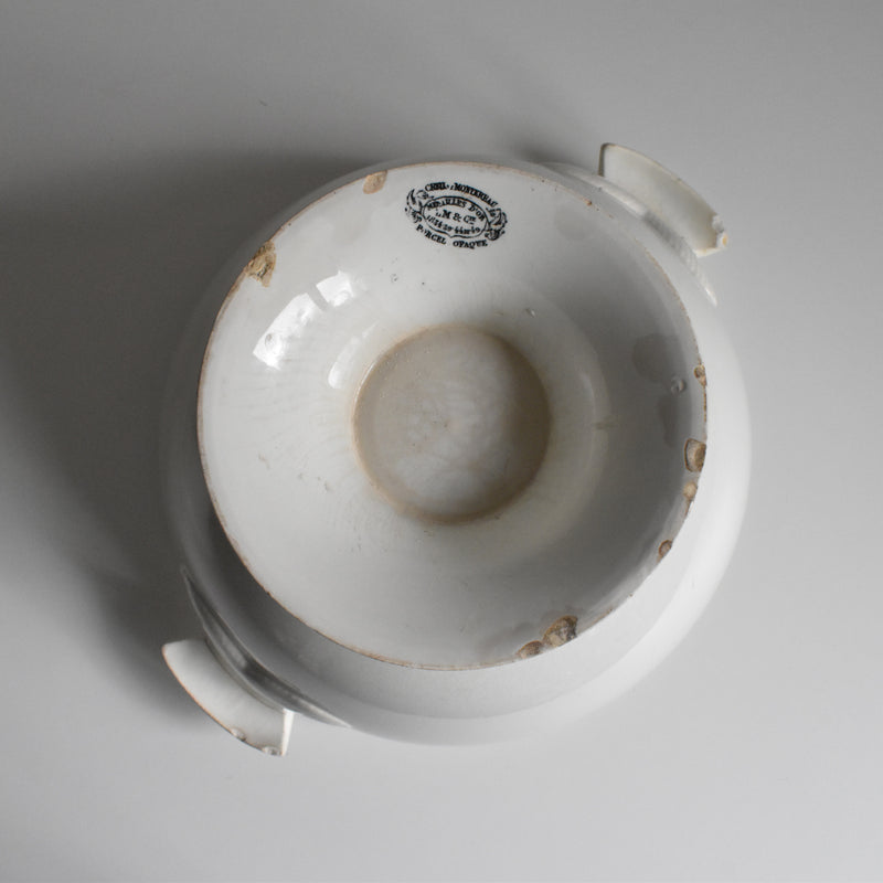 Antique Soup Tureen - LM&Cie Creil Montereau Blanc