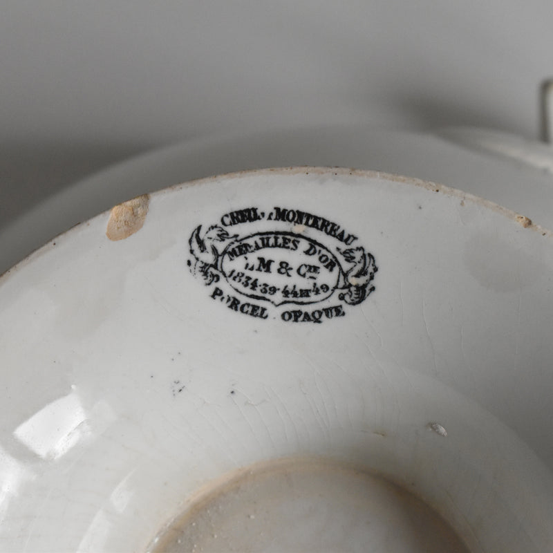 Antique Soup Tureen - LM&Cie Creil Montereau Blanc