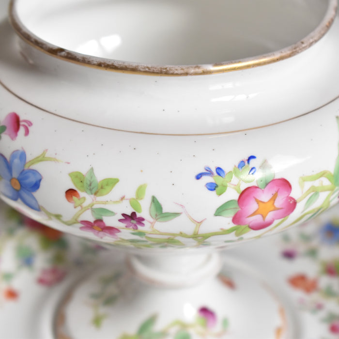 アンティークボンボニーエルとプレート Chinoiserie