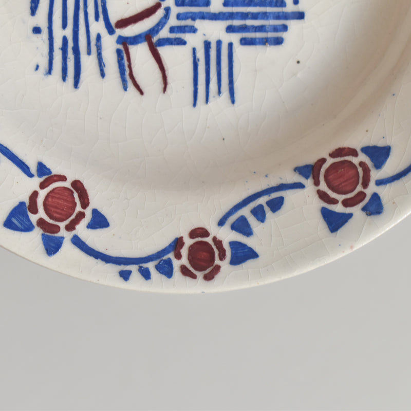 Vintage Toy Dish HBCM Creilmontreaux Le petit Chaperon Rouge (Little Red Riding Hood) Deep Plate C