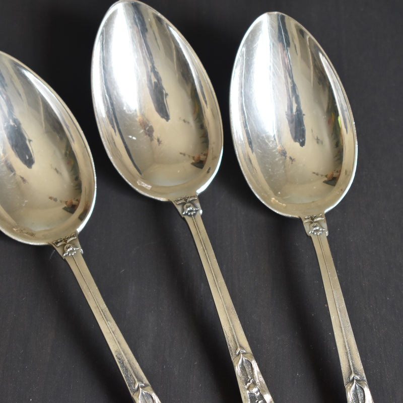 Antique Silver 800 Dessert Spoon Muguet