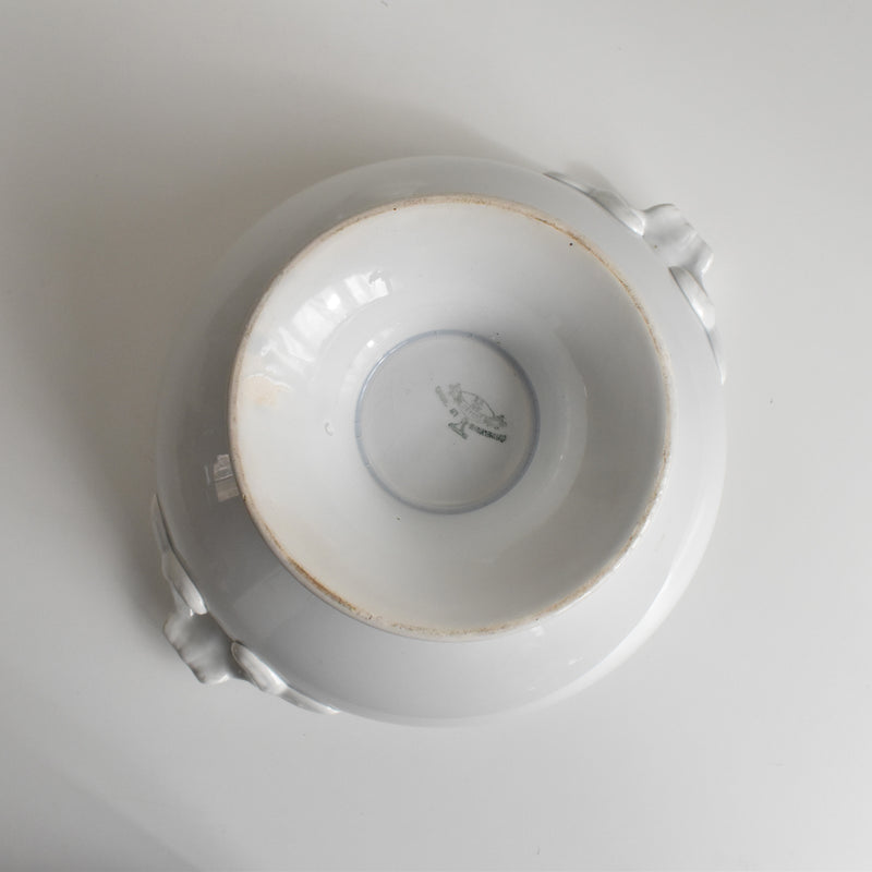 Antique Tureen, LM&Cie Creil Montereau, Blanc (lid missing)
