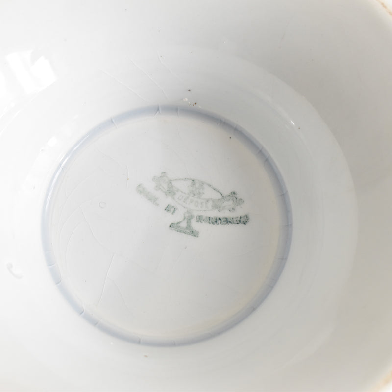 Antique Tureen, LM&Cie Creil Montereau, Blanc (lid missing)