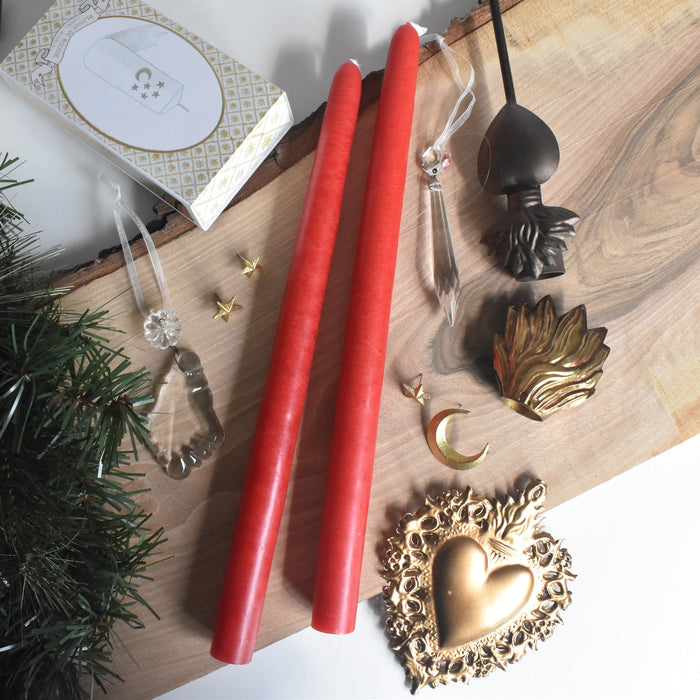 シエルジュコニック　（テーパーキャンドル）　30cm Rouge (レッド）