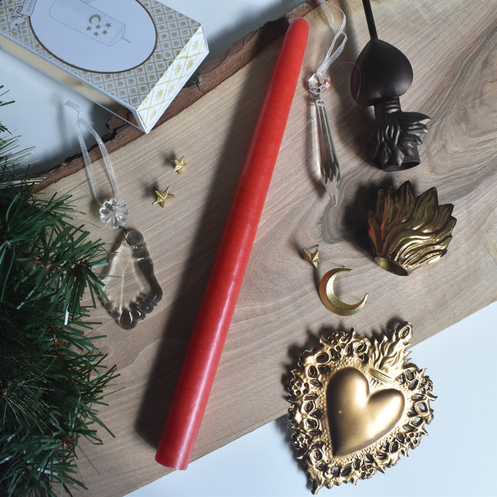 シエルジュコニック　（テーパーキャンドル）　30cm Rouge (レッド）