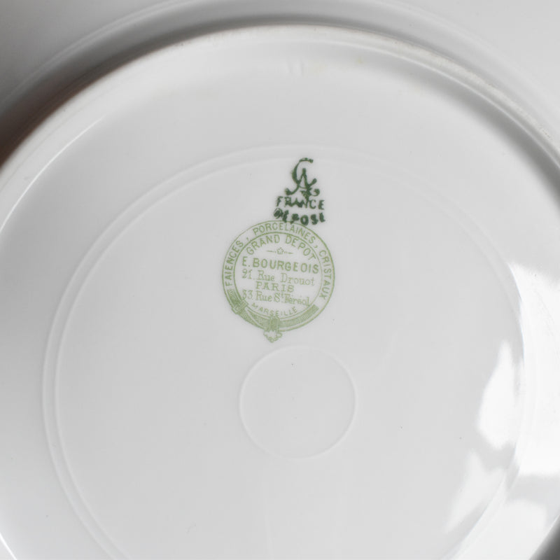 Antique dessert plate Limoges Charles Ahrenfeldt Emile Bourgeois C