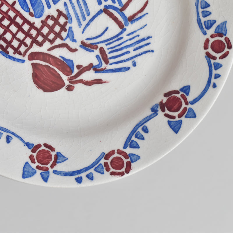 Vintage Play-set HBCM Creil et Montereau Le Petit Chaperon Rouge (Little Red Riding Hood) Plate A