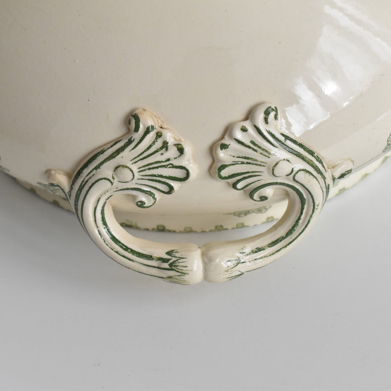 Antique soup tureen, U&C Sarreguemines, Géranium