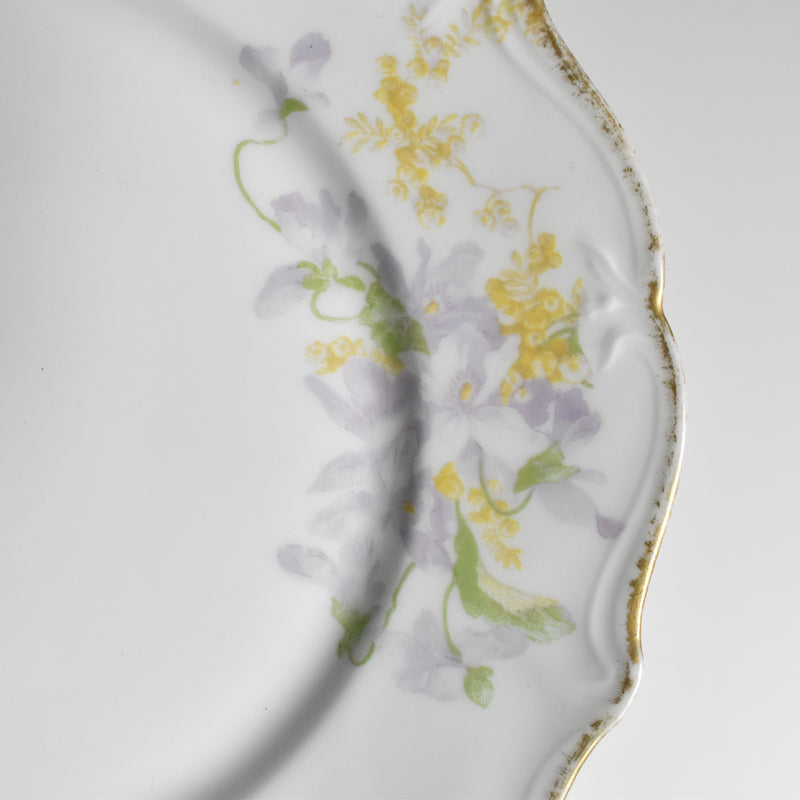 Antique dessert plate Limoges Charles Ahrenfeldt Emile Bourgeois C