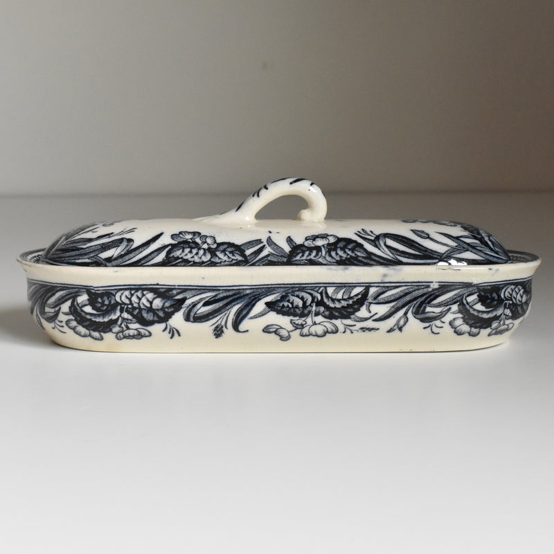 Antique Brush Holder LE&S ENGLAND Iris