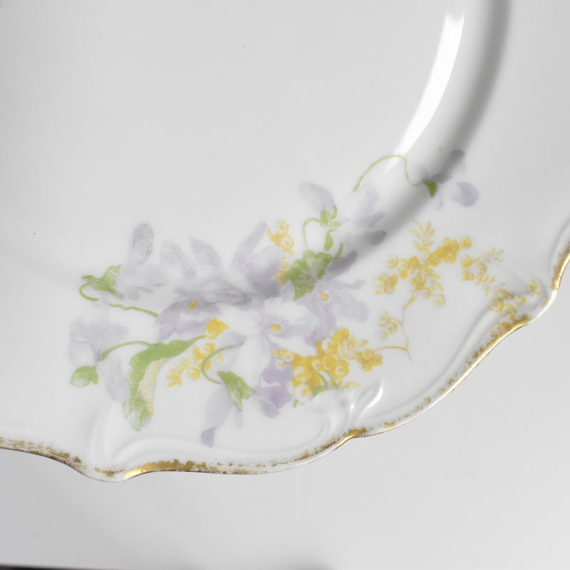 Antique dessert plate Limoges Charles Ahrenfeldt Emile Bourgeois C