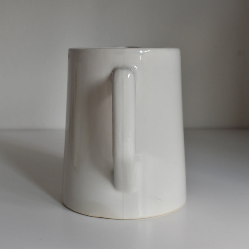 Vintage Pitcher Digoin & Sarreguemines Blanc
