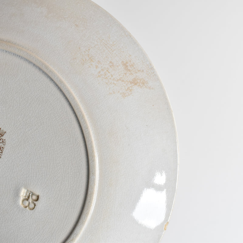 Antique Plate Sarreguemines Opaque de Sarreguemines A