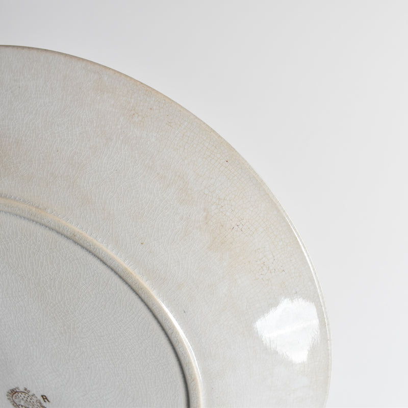 Antique Plate Sarreguemines Opaque de Sarreguemines A