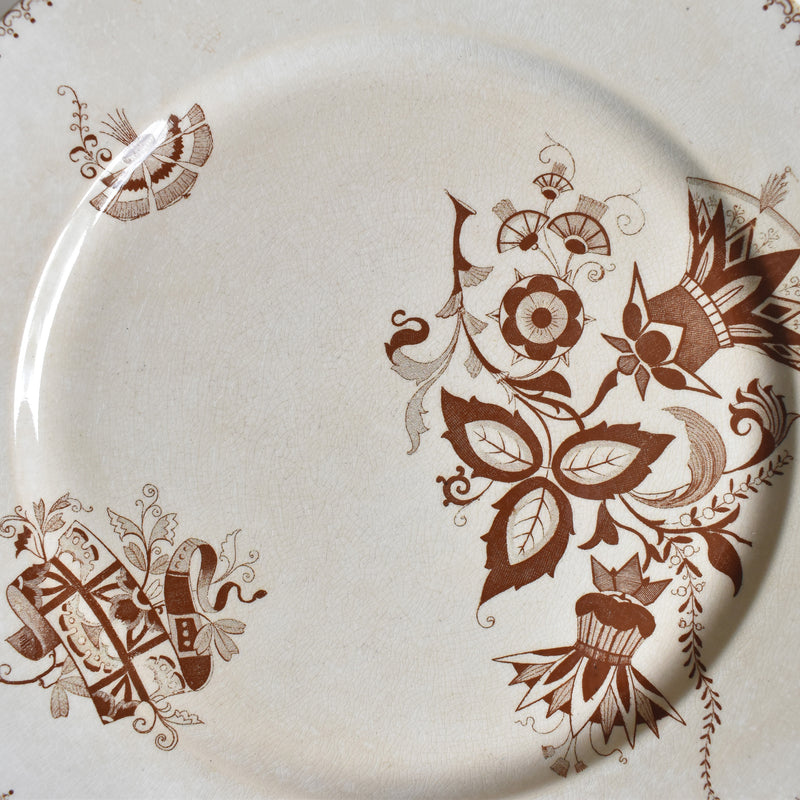 Antique Plate Sarreguemines Opaque de Sarreguemines A