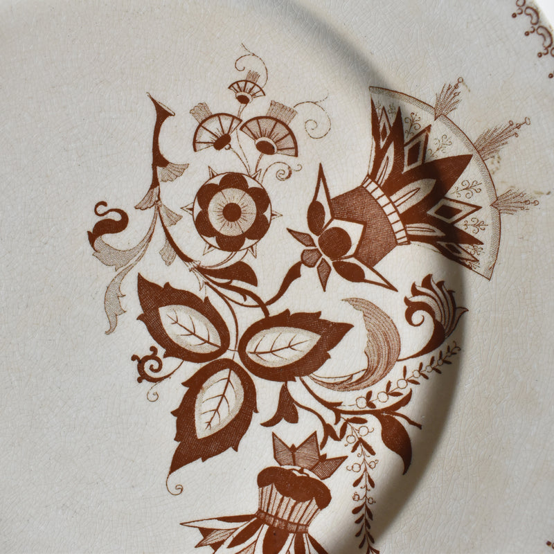 Antique Plate Sarreguemines Opaque de Sarreguemines A
