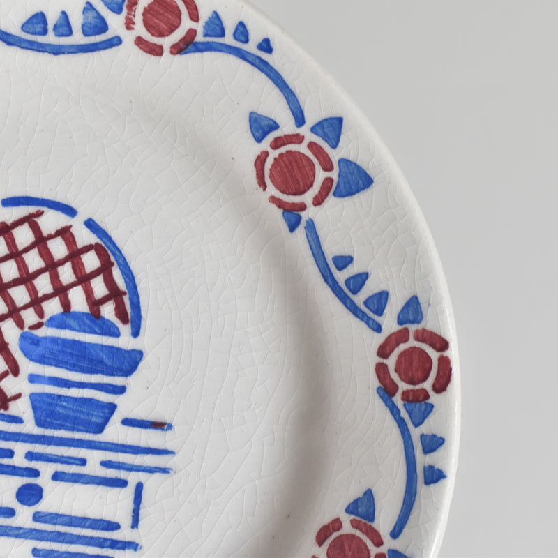 Vintage dinnerware HBCM Creil-Montereau Le petit Chaperon Rouge (Little Red Riding Hood) plate C