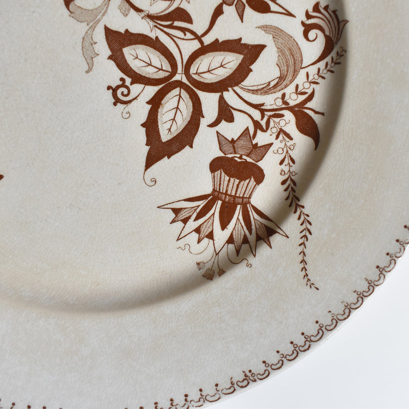 Antique Plate Sarreguemines Opaque de Sarreguemines A