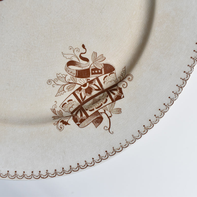 Antique Plate Sarreguemines Opaque de Sarreguemines A