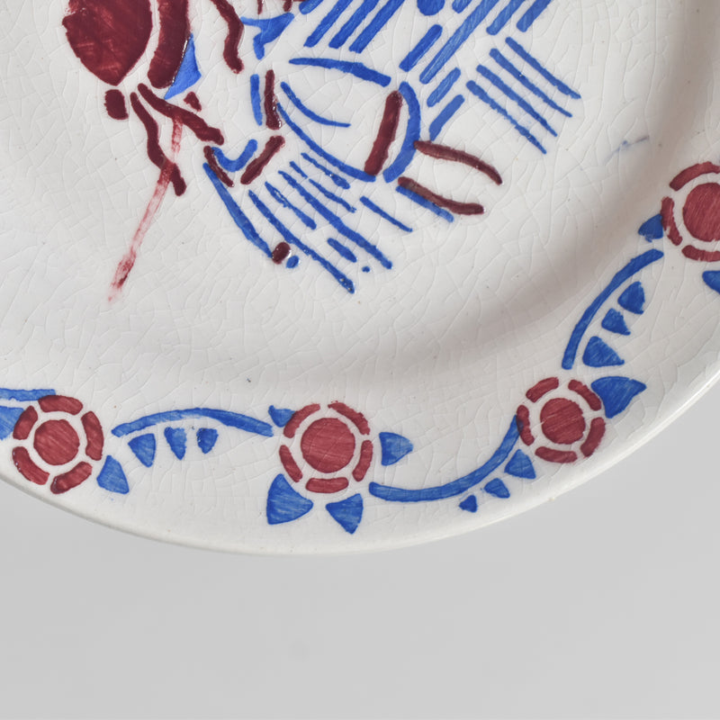 Vintage dinnerware HBCM Creil-Montereau Le petit Chaperon Rouge (Little Red Riding Hood) plate C
