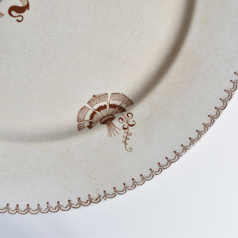 Antique Plate Sarreguemines Opaque de Sarreguemines A