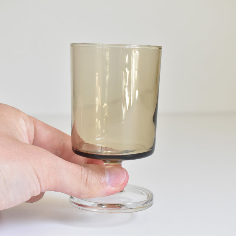 Vintage Arcoroc Cavalier Wine Glass (Gray)