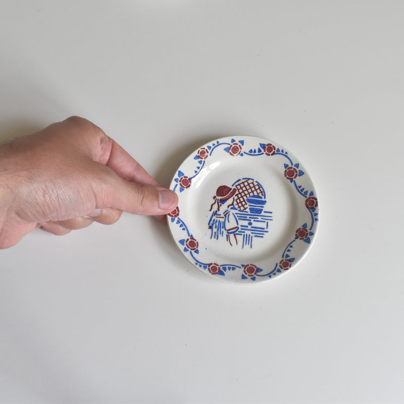 Vintage Playtime HBCM Creil-Montereau Le petit Chaperon Rouge (Little Red Riding Hood) Plate D