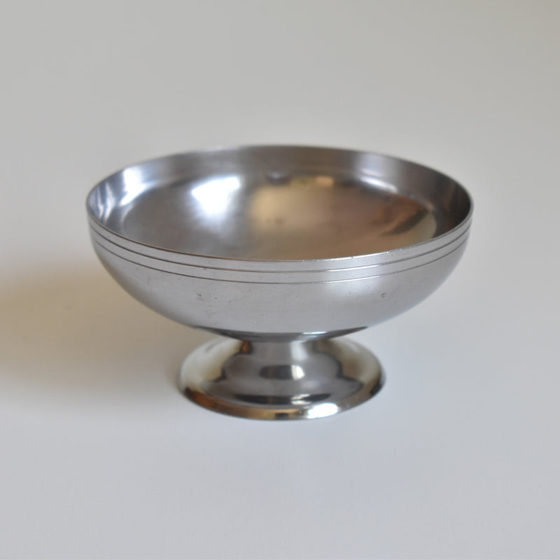 Vintage Stainless Steel Ice Cream Cups - Round
