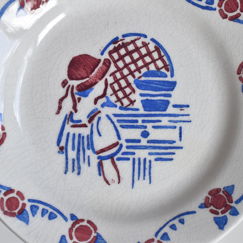 Vintage Play Food HBCM Clairmontrow Le petit Chaperon Rouge (Little Red Riding Hood) Plate E