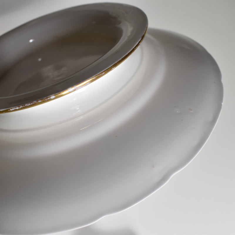 Antique Pedestal Plate with Minton Pattern B
