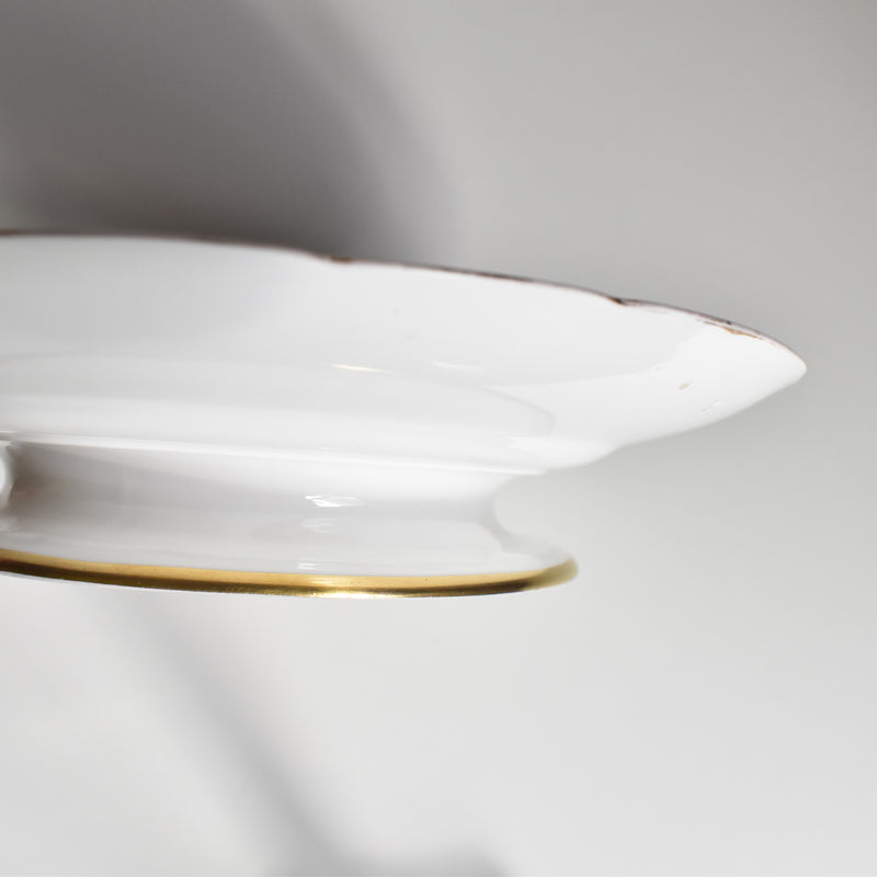 Antique Pedestal Plate with Minton Pattern B