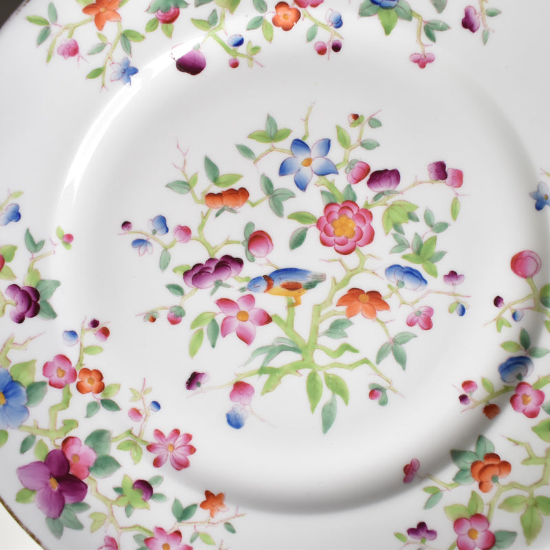 Antique Pedestal Plate with Minton Pattern B